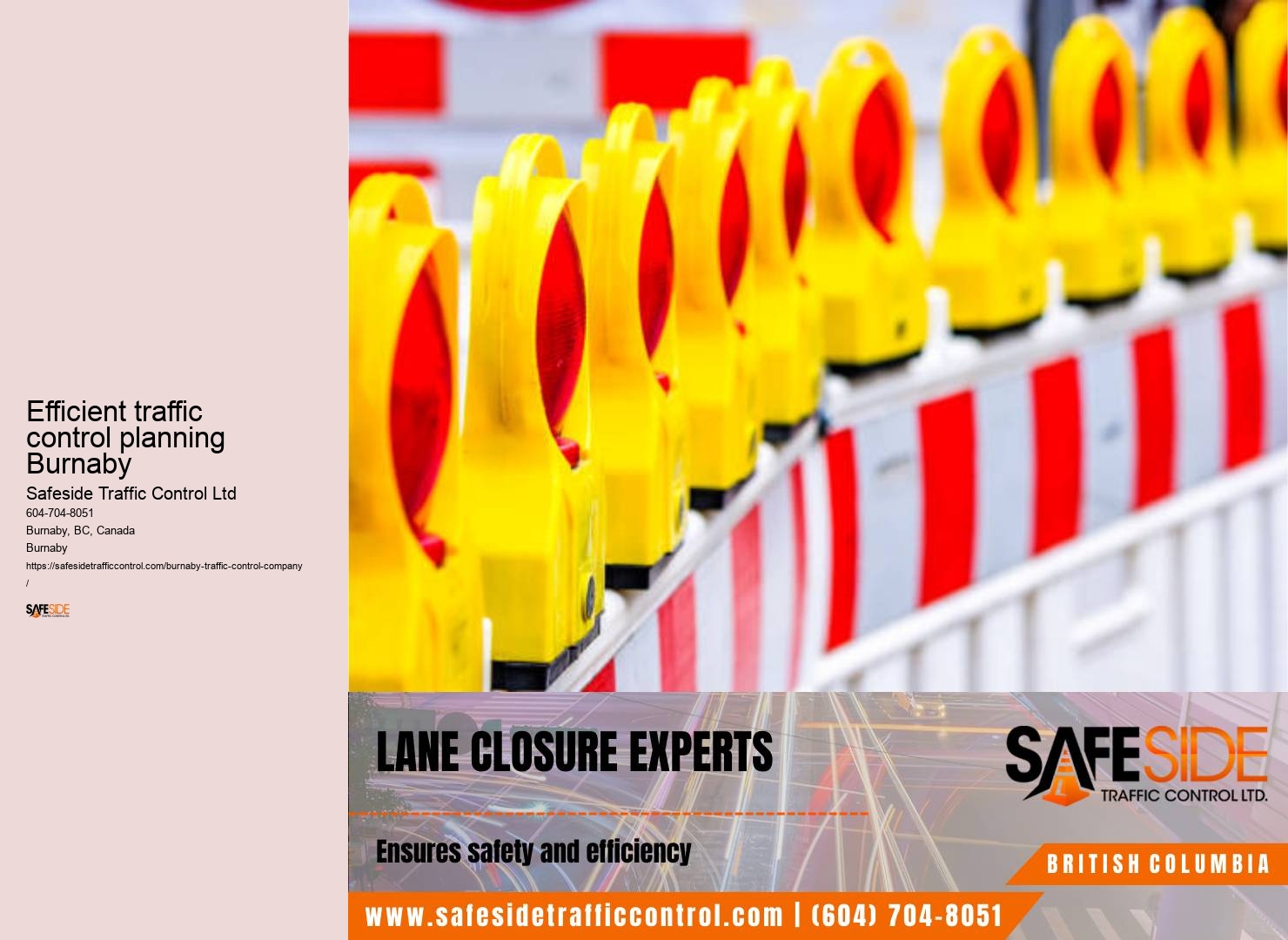 Unique traffic management solutions Burnaby