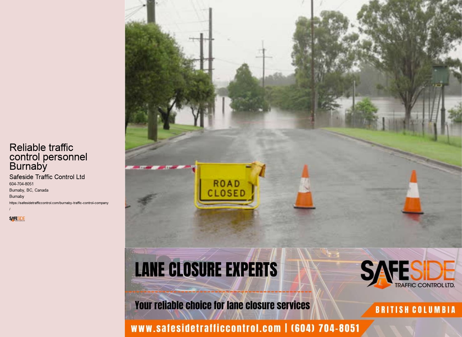 Traffic control for utilities work