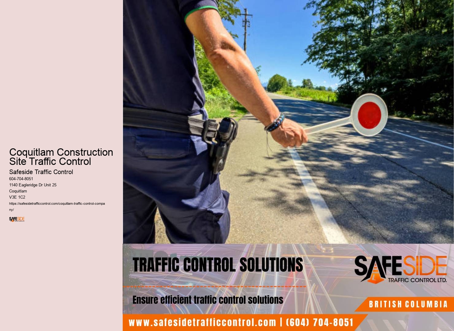 Traffic Control Experts for Construction Coquitlam Construction Site Traffic Control