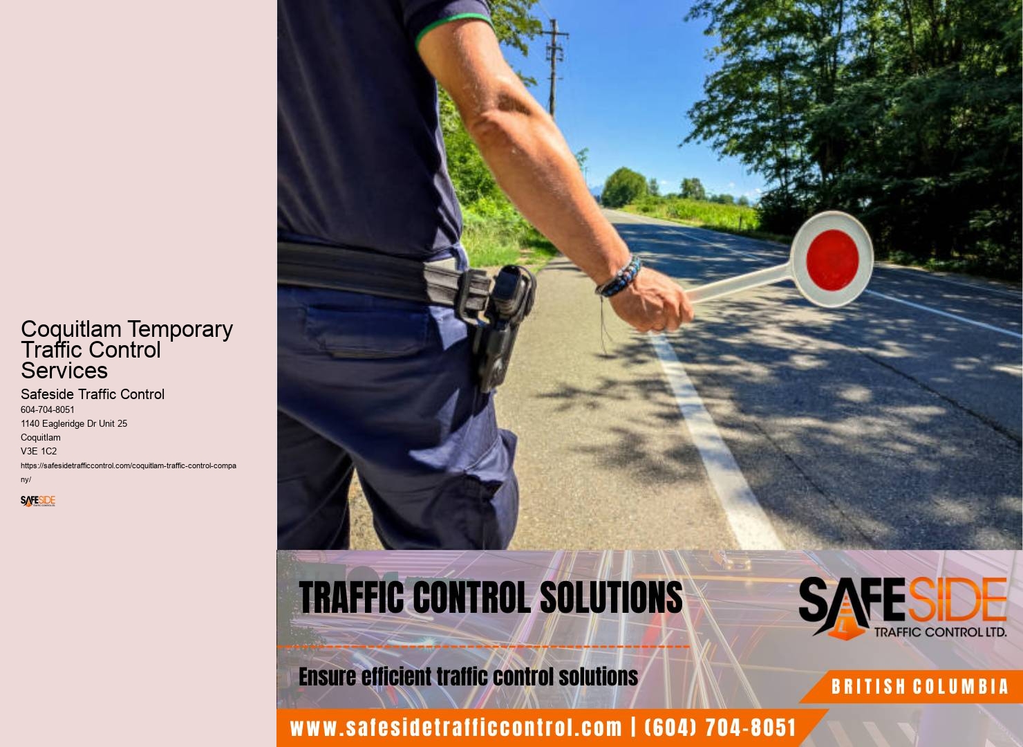 Road Traffic Management Solutions Coquitlam Temporary Traffic Control Services