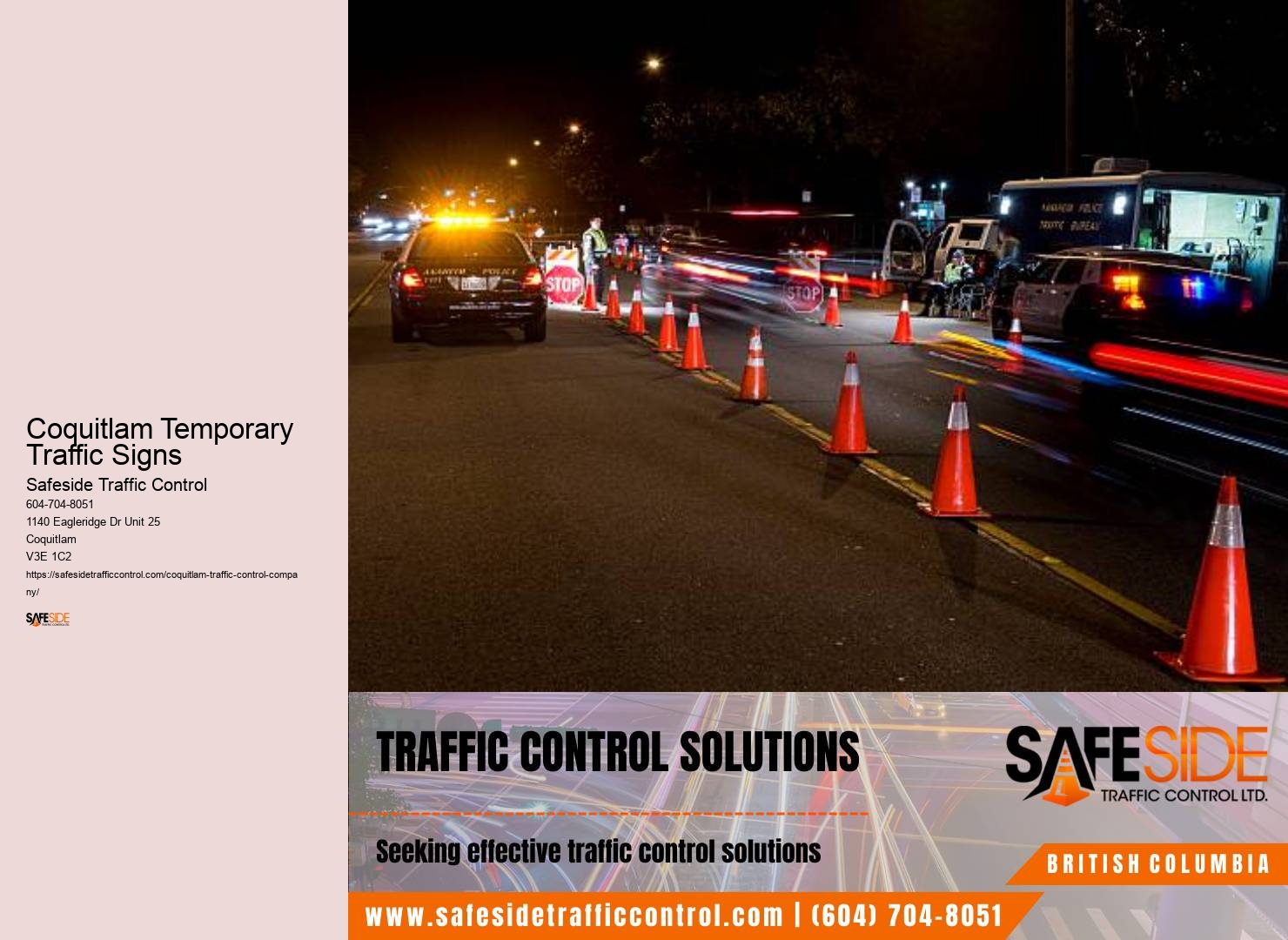 Traffic Cones Rental Coquitlam Temporary Traffic Signs