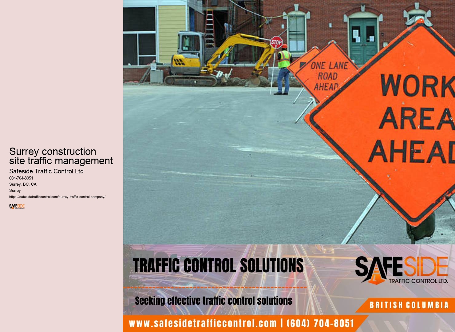 Surrey roadwork traffic management