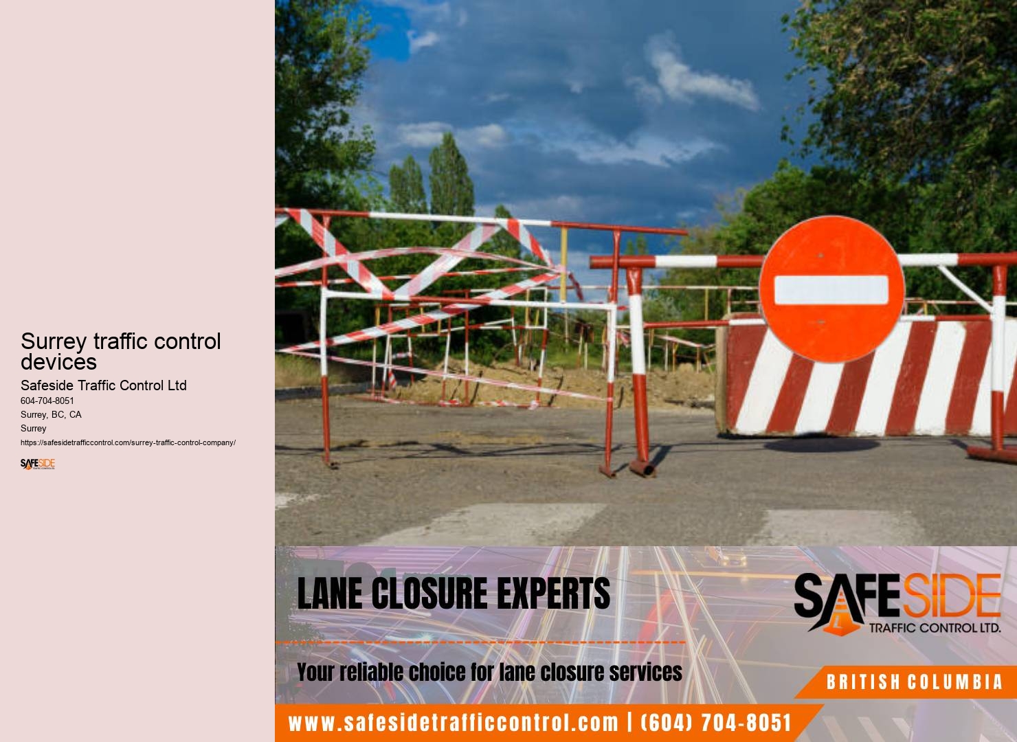 Traffic control planning services Surrey