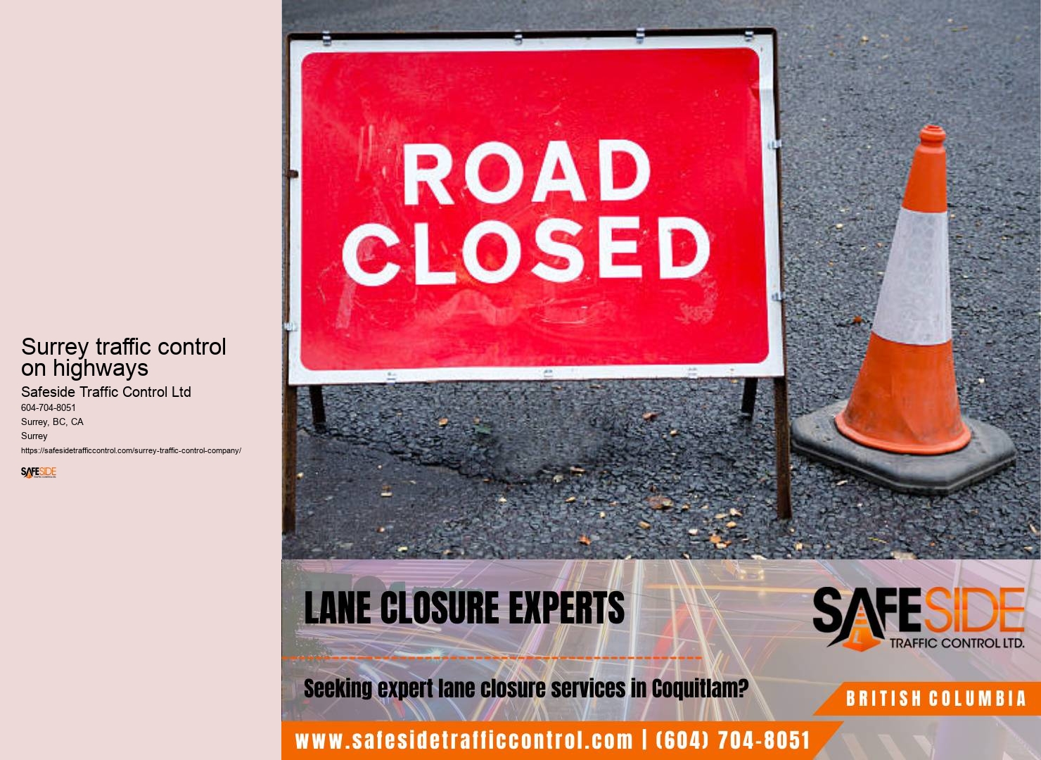 Traffic control equipment suppliers Surrey