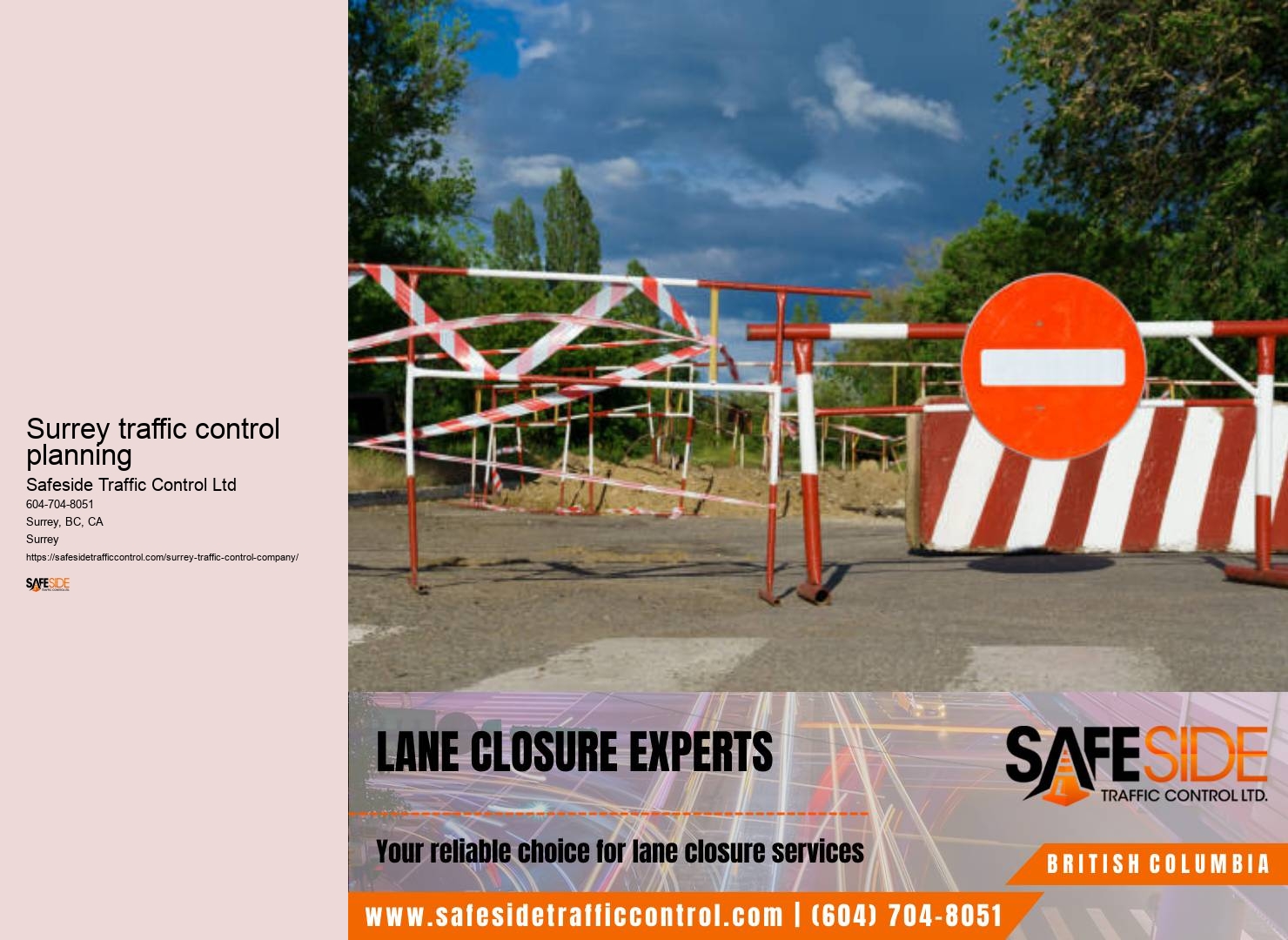 Surrey roadwork management services