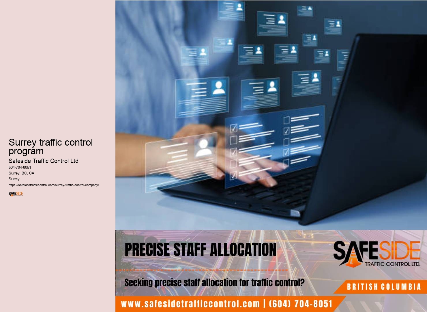 Surrey traffic control system support services