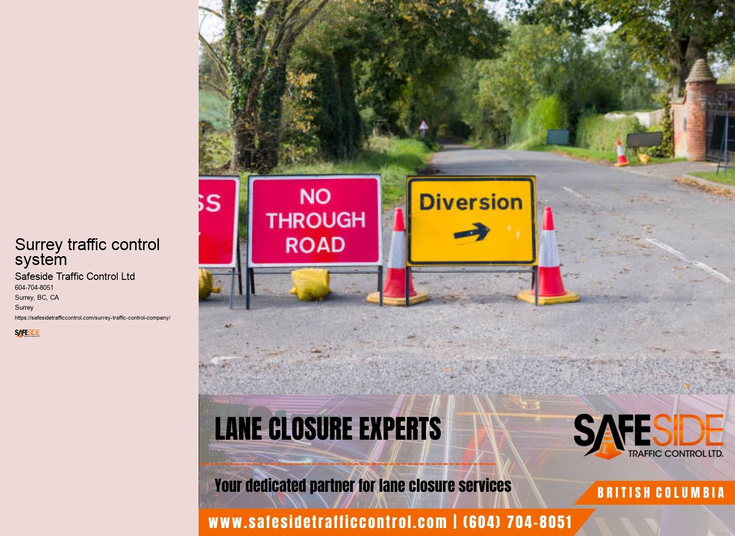 Traffic control ordinances Surrey