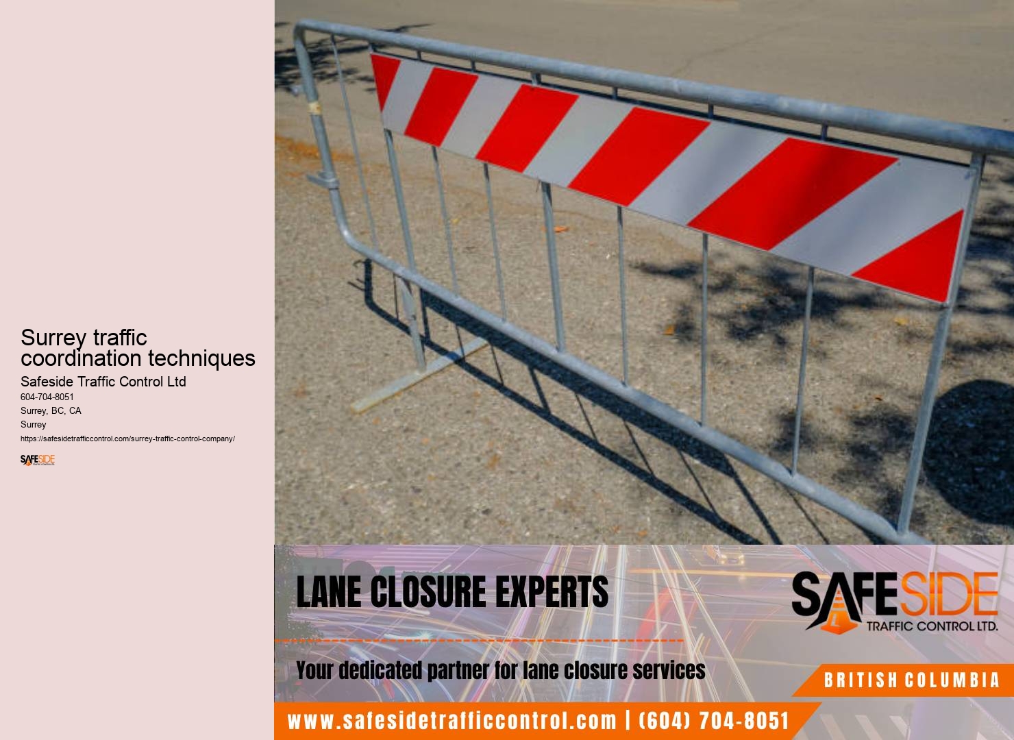 Traffic control system enhancement Surrey