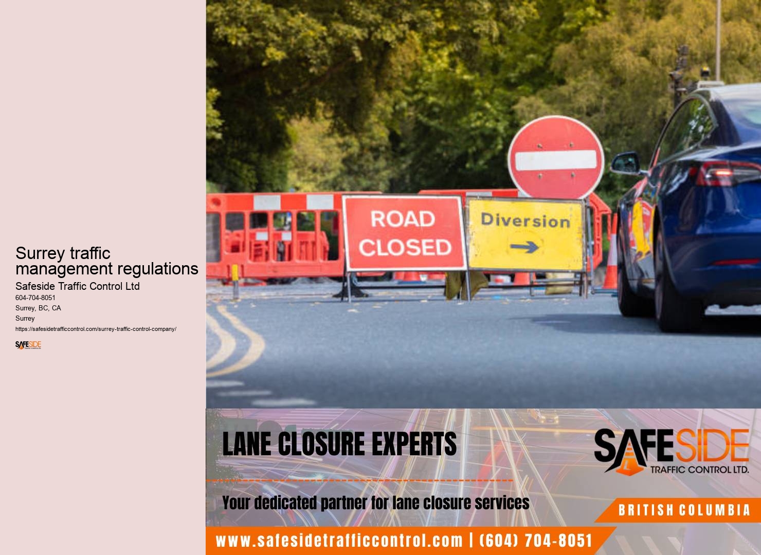Surrey traffic control for school zones