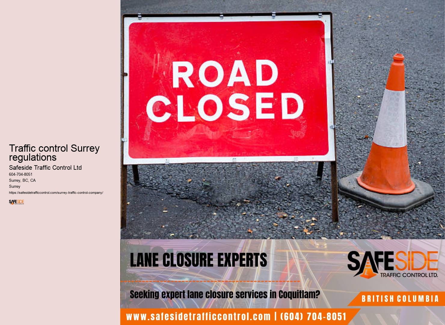 Surrey lane closures planning