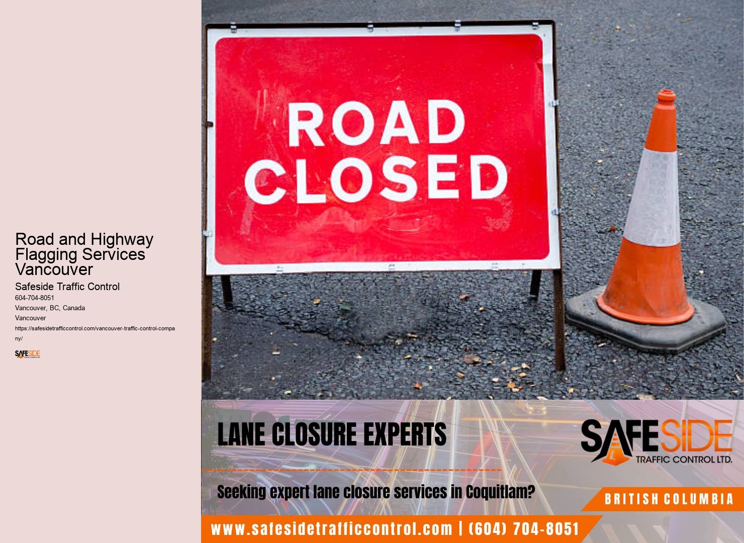Best traffic control company in Road and Highway Flagging Services Vancouver